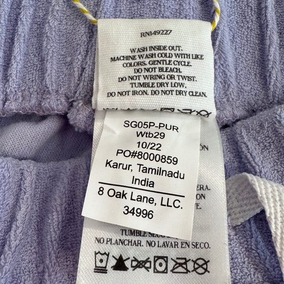 Shade Critters Youth‎ Purple Terry Short XL(14)  NWT - Picture 4 of 5